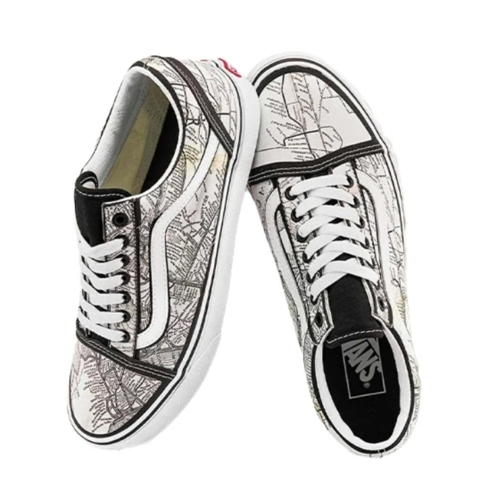 Vans Old Skool Los Angeles Maps Women 7.5 Black White MOCA FRANCES STARK 112025 - Picture 4 of 6